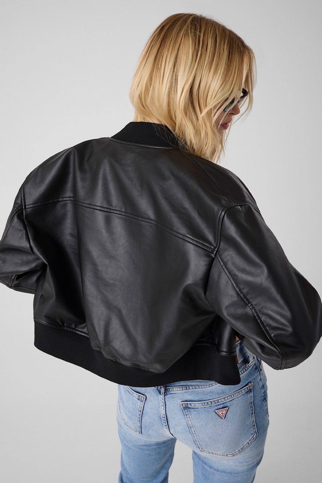 Deri bomber ceket  - 5