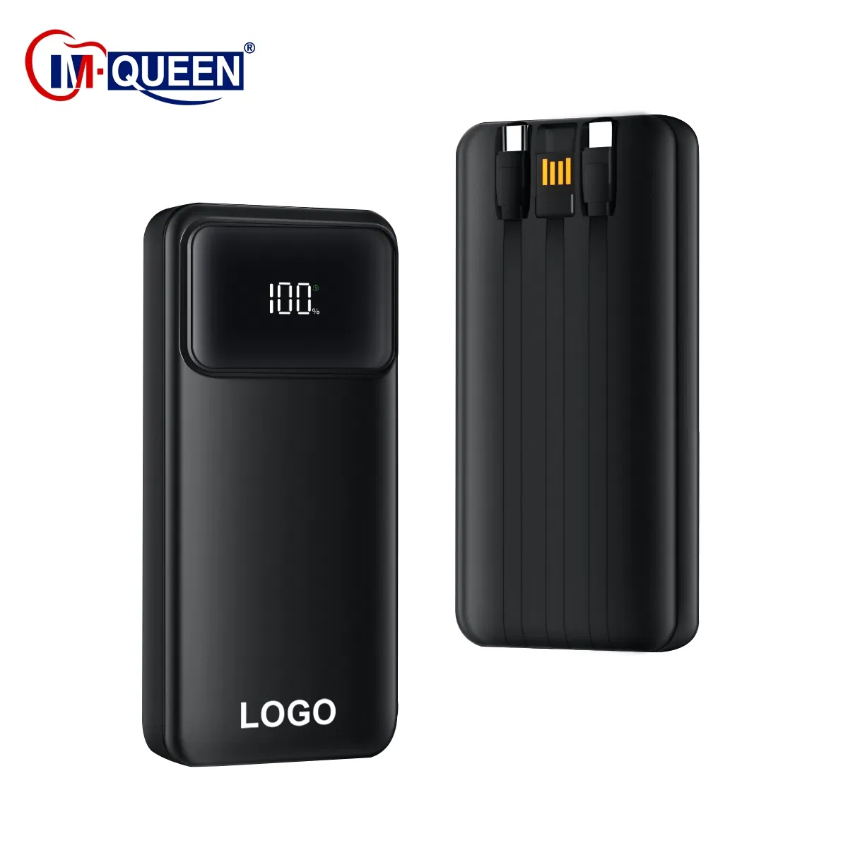 Hızlı Şarjlı Powerbank – 3 Dahili Kablolu, 22,5 W PD, Çift USB Çıkışlı ve Ekranlı