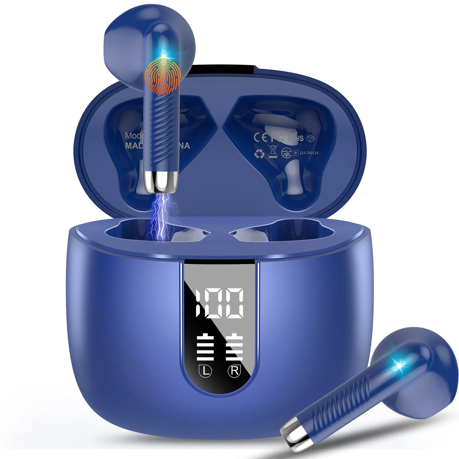 Bluetooth 5.4 Kablosuz Kulaklık – Pil Göstergeli Şarj Kutusu, 24 Saat Kullanım, Ofis Görüşmeleri için