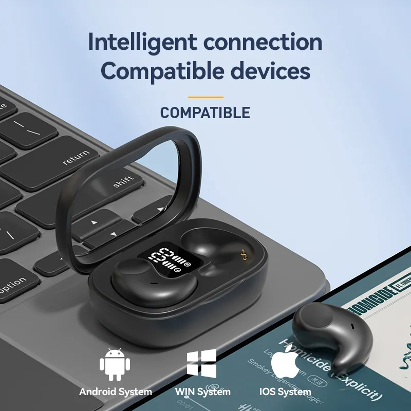 Yan Yatarak Uyumaya Uygun Kablosuz Uyku Kulaklığı – Bluetooth 5.3, ENC Mikrofon, IPX7, Ekranlı Kutu