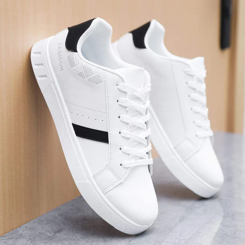 Erkek Klasik Beyaz Sneaker – Bilek Altı Kesim, Günlük Kullanım için