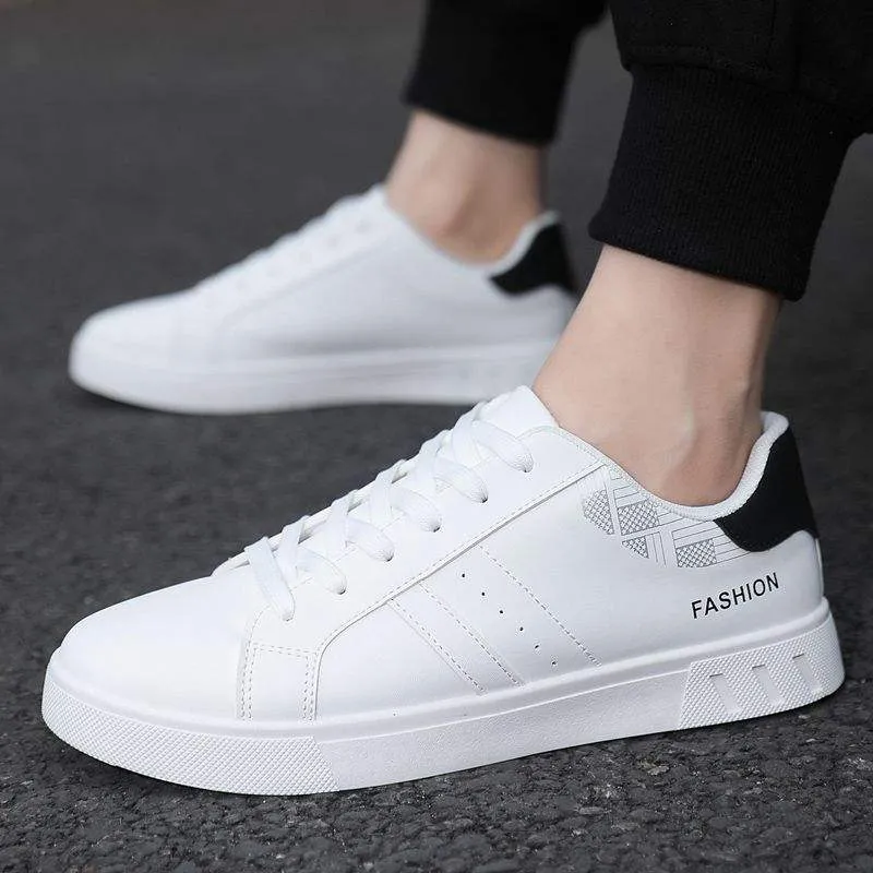 Erkek Klasik Beyaz Sneaker – Bilek Altı Kesim, Günlük Kullanım için - 4