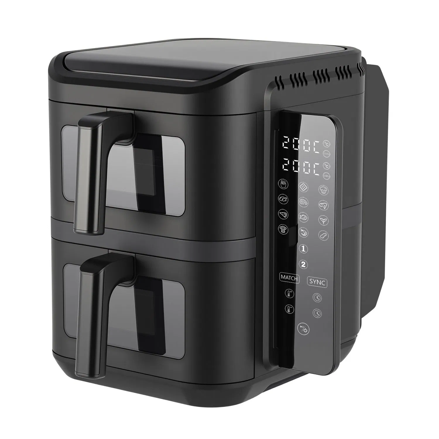 Katlanabilir Ekranlı, Çift Katmanlı 11 Litre Kapasiteli Hava Fritözü (Air Fryer)