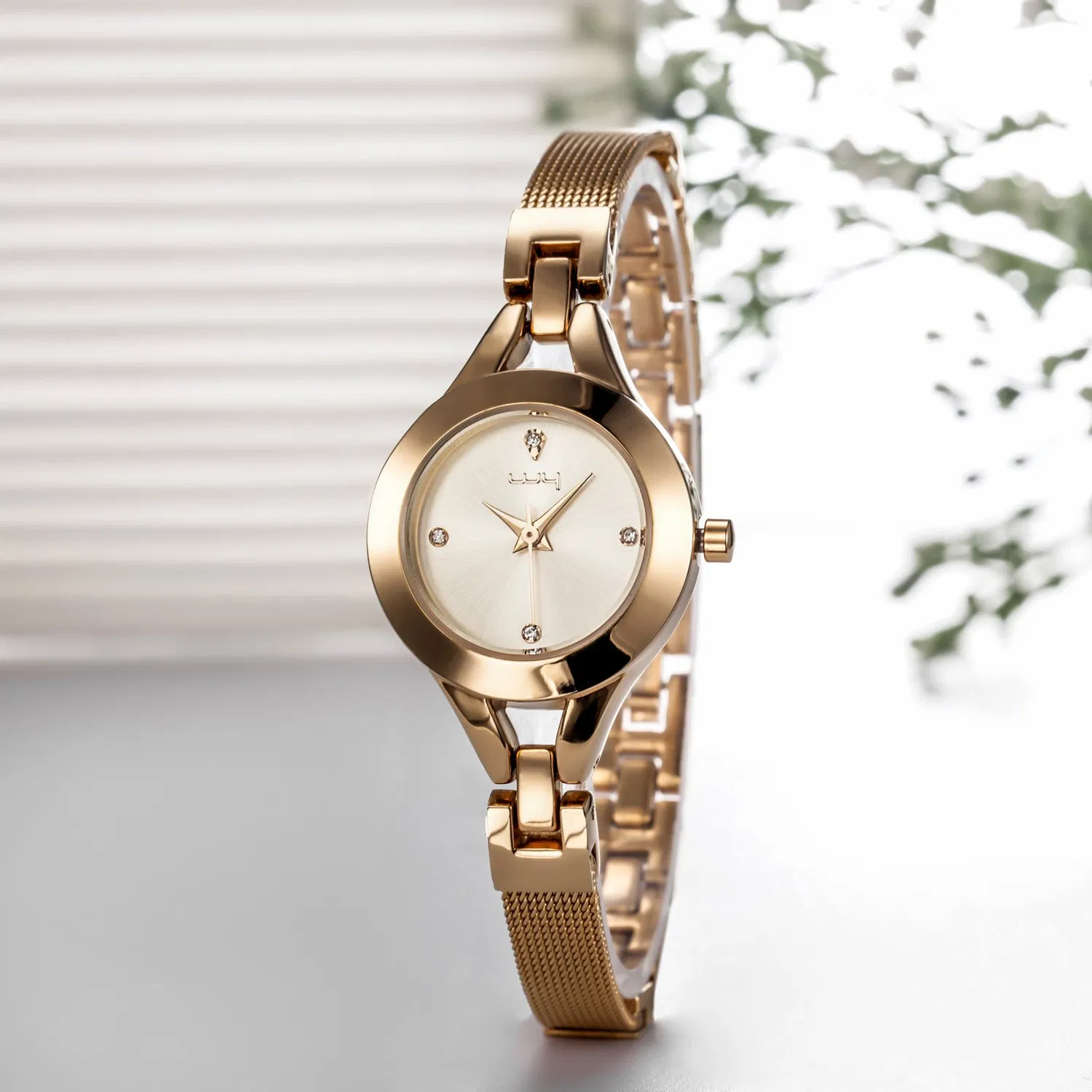 Rose Gold Zincir Kordonlu Kadın Kol Saati – Japon Kuvars Mekanizmalı, Tarih Göstergeli - 4
